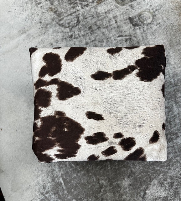 Faux Cowhide Foot Stool