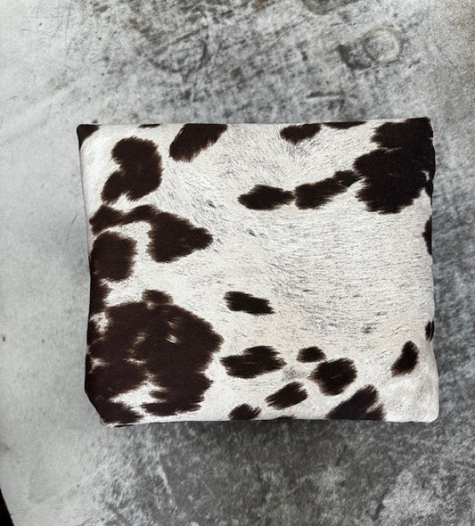 Faux Cowhide Foot Stool