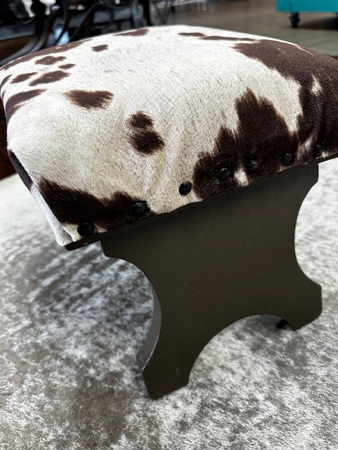 Faux Cowhide Foot Stool
