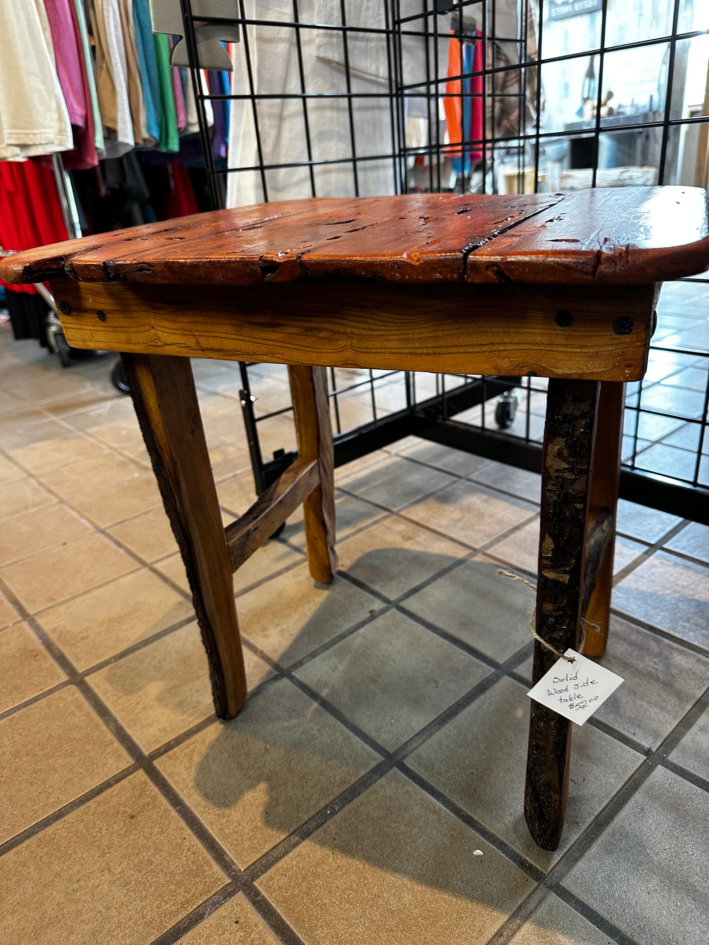 Unique Side Table made from Redbud wood