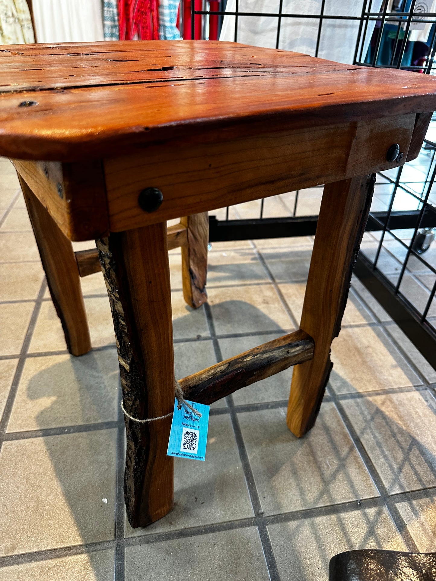 Unique Side Table made from Redbud wood